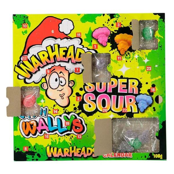 Christmas Warheads Advent Calendar With Sour Gummies - 108g