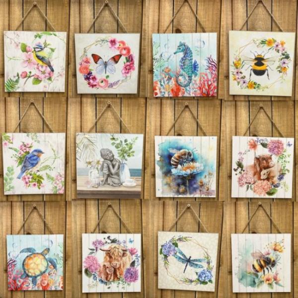 Wooden Hanging Pictures - 20cm