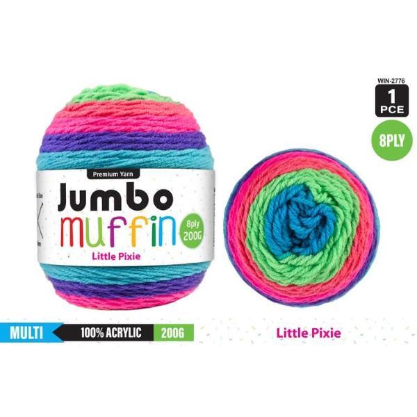 Premium Jumbo Muffin Little Piexie 100% Acrylic Yarn - 200g