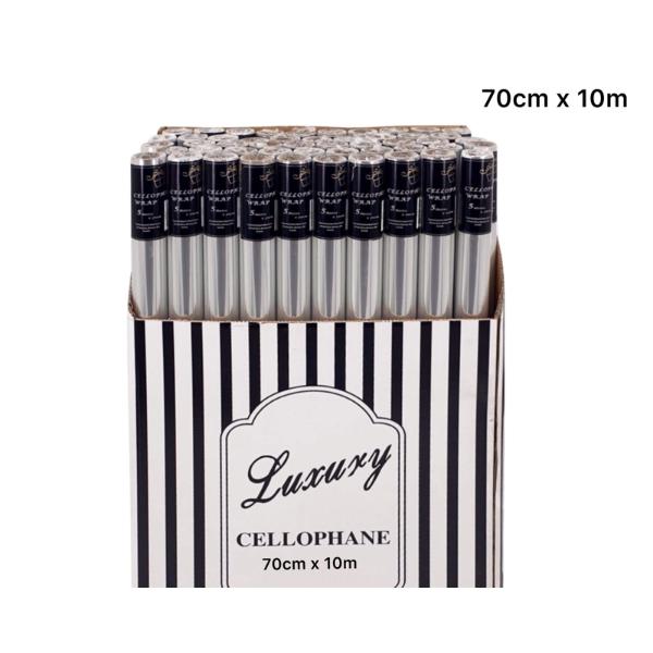 Clear Cellophane Wrap - 70cm x 10m