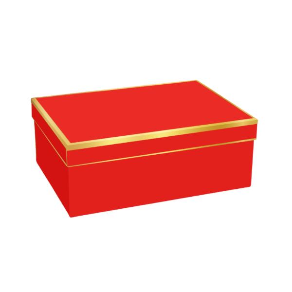 Red Deluxe Foiled Rim Gift Box - 43cm x 34cm x 16cm