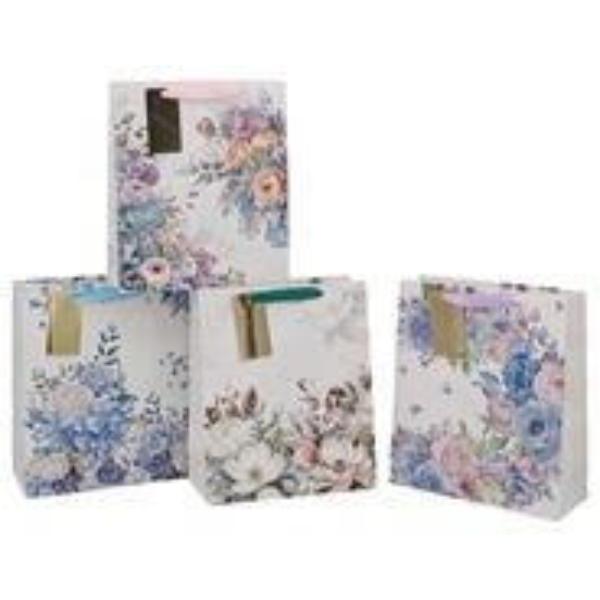 Foiled Flower Bouquet Small Gift Bag - 14x11x6cm
