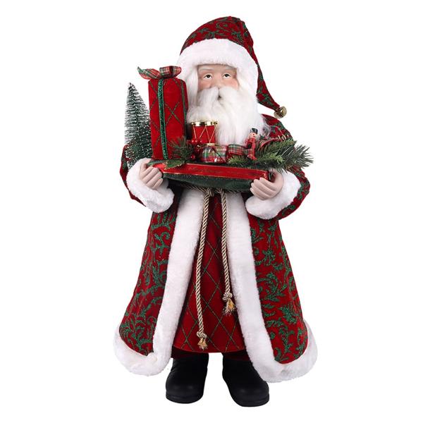 Luxe Red Santa With Gifts - 61cm