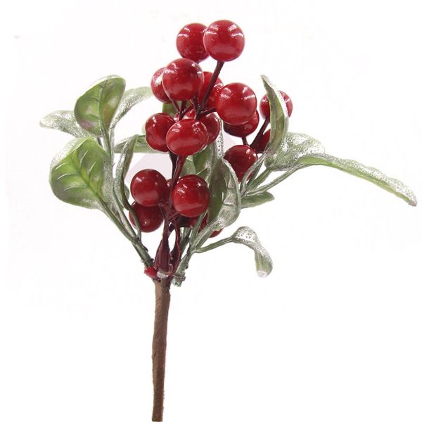 Red Mistletoe Pick - 21cm