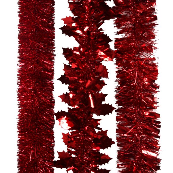 Red Christmas Tinsel - 200cm