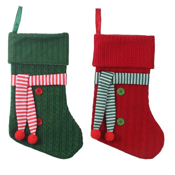 Christmas Stockings With Scarf - 46cm x 25cm