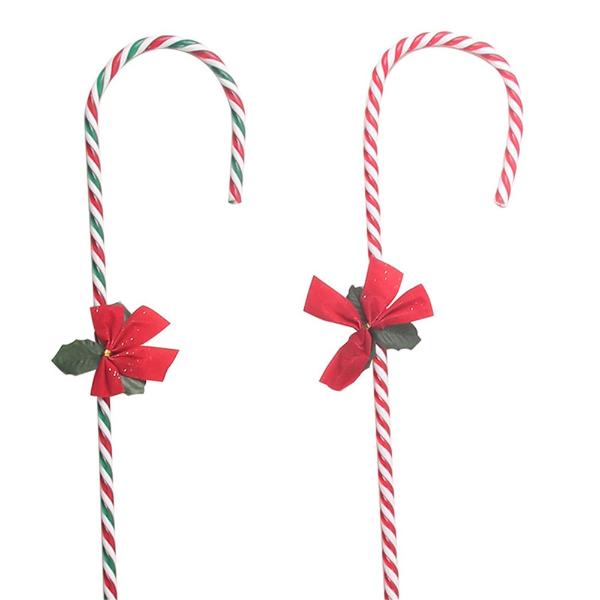 Candy Cane With Bow - 80cm