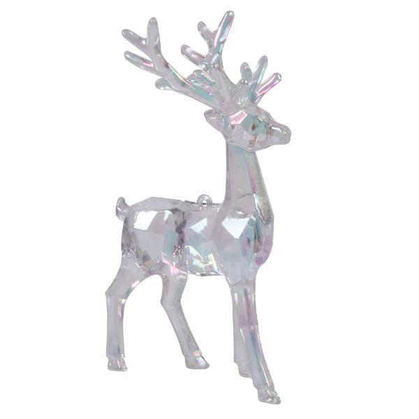Irridescent Reindeer Tree Ornament - 13cm