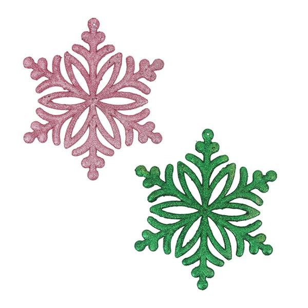 Pink & Mint Snowflake Tree Ornament - 27.5cm