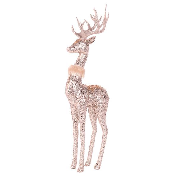 Champagne Poly Foam Reindeer - 16cm x 8cm x 52cm