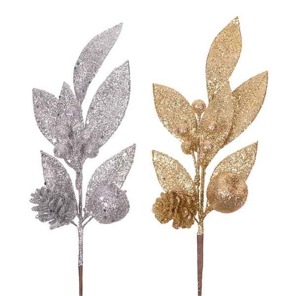 Silver Or Gold Glitter Pick - 32cm