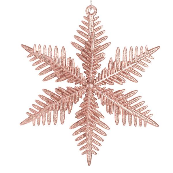 Pink Glitter Snowflake Tree Ornament - 22.5cm