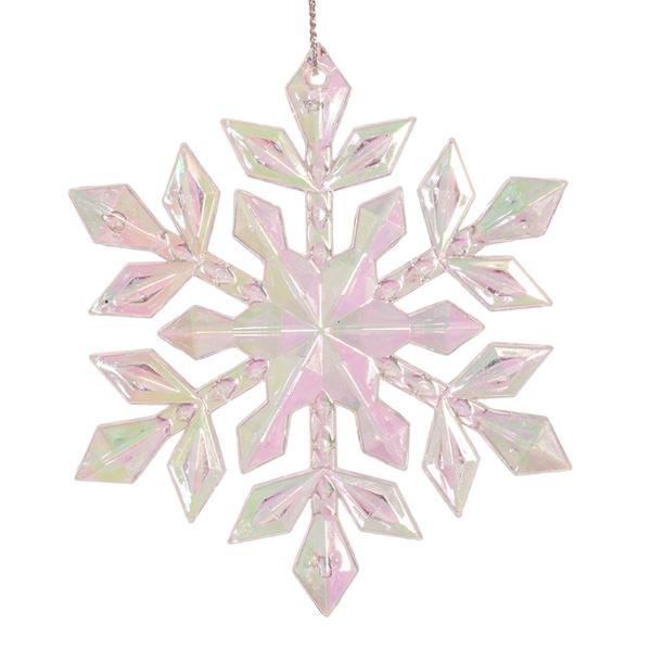 Iridescent Snowflake Acrylic Tree Ornament - 12.7cm x 12.7cm