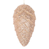 Load image into Gallery viewer, Champagne Glitter Pinecone Poly Foam Hanging Ornament - 28cm
