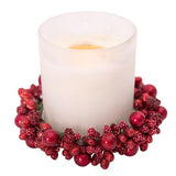 Load image into Gallery viewer, Mini Red Berry Candle Wreath - 10cm x 7.5cm

