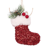 Load image into Gallery viewer, Red Sequin Santa Boot - 11cm
