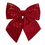 Load image into Gallery viewer, Red Velour Bow With Sequin Details - 30cm x 35cm
