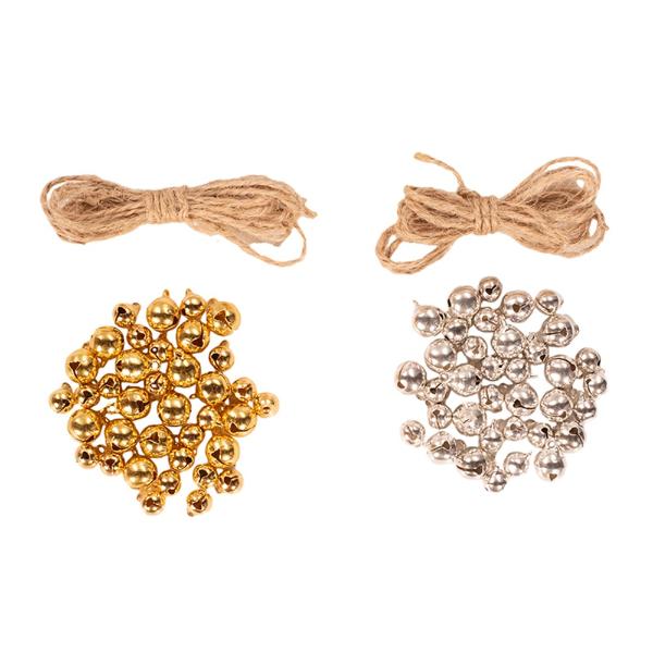 36 Pack Mini Bells With Jute - 200cm