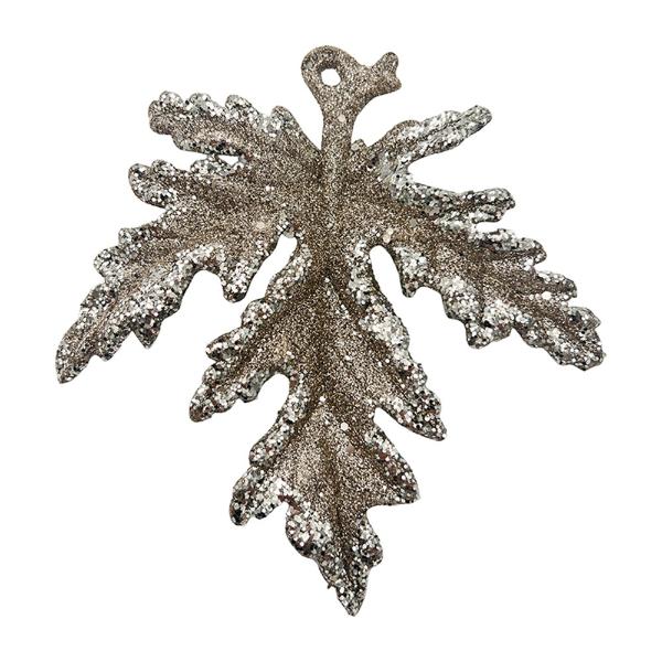 Champagne Acrylic Leaf Tree Ornament - 14.5cm x 17cm