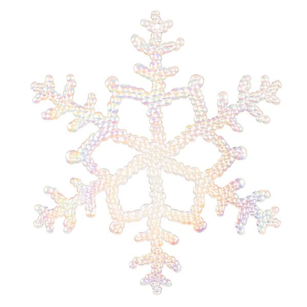 Iridescent Clear Snowflake Tree Ornament - 30cm