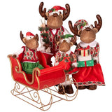 Load image into Gallery viewer, 5 Pack Musical Christmas Mouse Family In Sleigh
