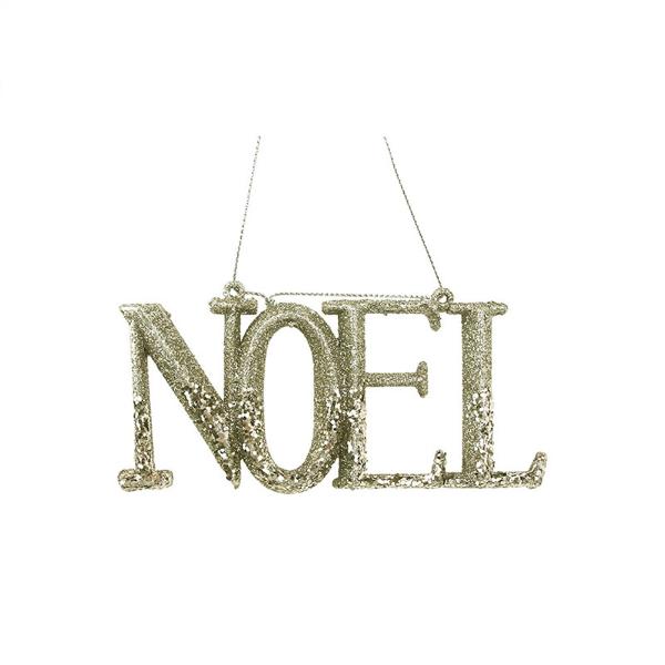 Champagne Or Sage Acrylic Noel Tree Ornament - 13cm