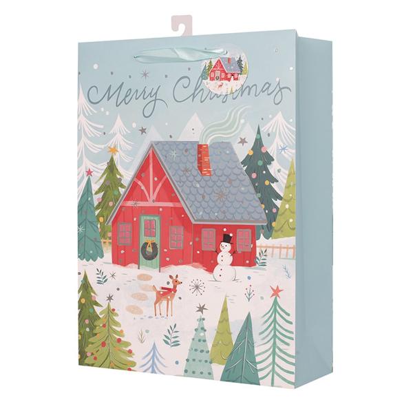 X Large Christmas Barn Gift Bag - 30cm x 42cm x 12cm