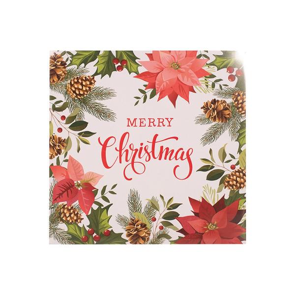 25 Pack Poinsettia 2Ply Napkins - 33cm x 33cm