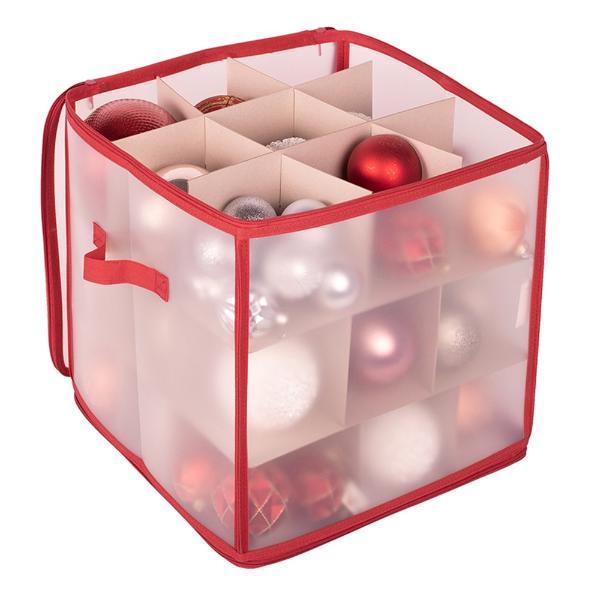 CHRISTMAS DECORATION STORAGE BAG 38X38X38CM W/DIVIDERS PP MATERIAL