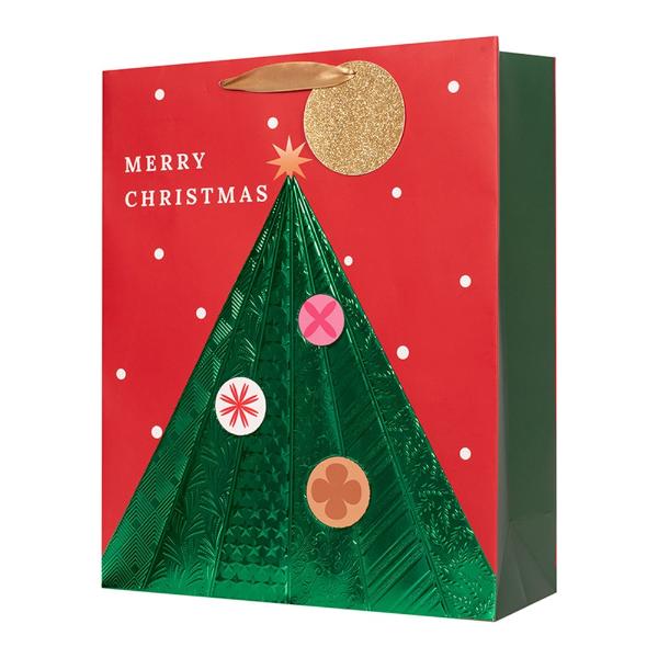 Large Christmas Tree Gift Bag - 26cm x 32.4cm x 12.7cm