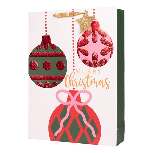 X Large Christmas Bauble Gift Bag - 33cm x 45.7cm x 10.2cm