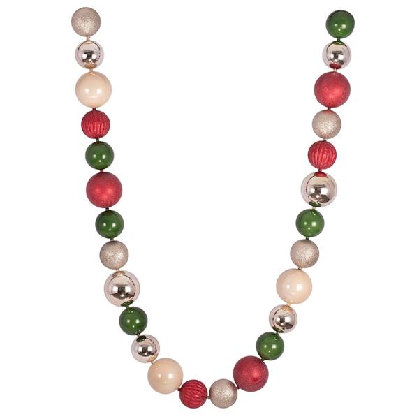 Red & Green Bauble Garland