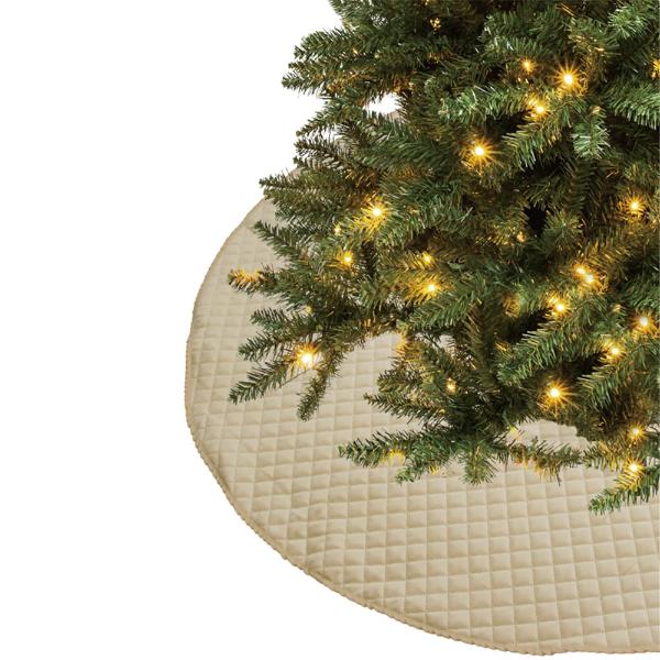 Beige Quilted Tree Skirt - 120cm