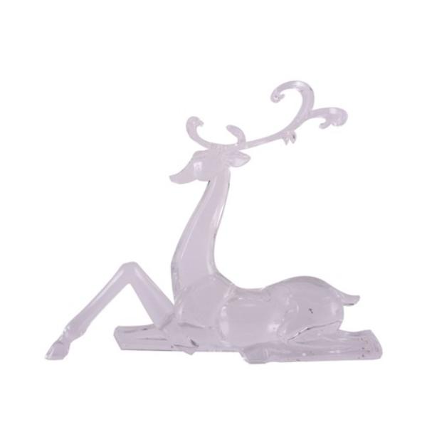 Acrylic Sitting Reindeer - 33cm
