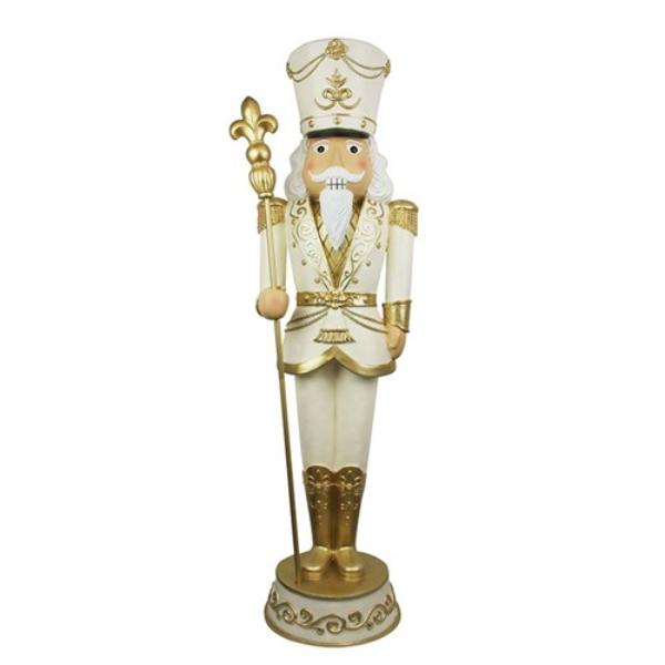 Gilded Polyresin Nutcracker - 183cm