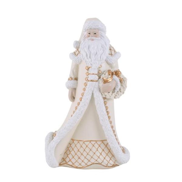 Ivory Polyresin Santa - 31cm