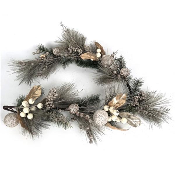 Champagne Christmas Garland - 150cm