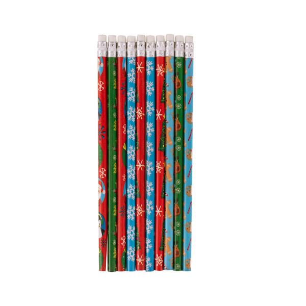 10 Pack Christmas Pencils