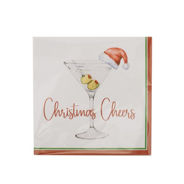 20 Pack Christmas Cheers 2Ply Napkins