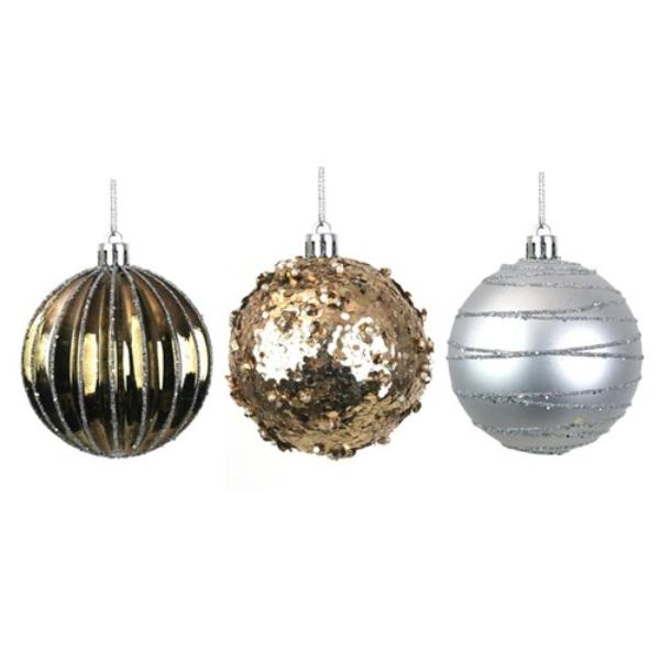 24 Pack Copper Shatterproof Baubles - 8cm