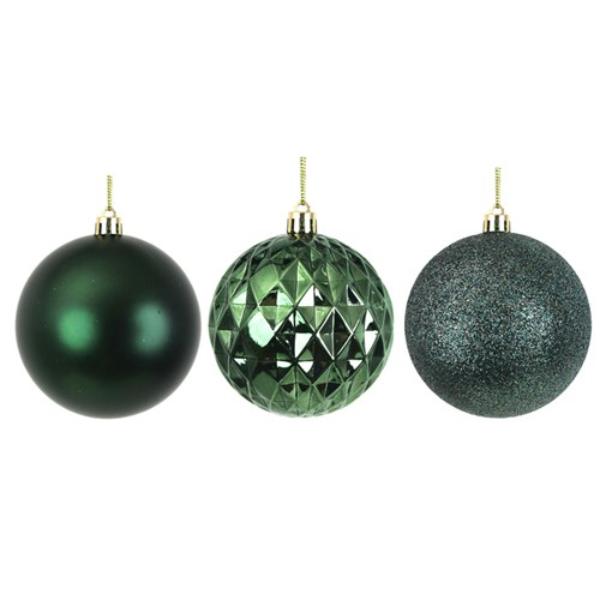 4 Pack Lotus Leaf Green Shatterproof Baubles - 8cm