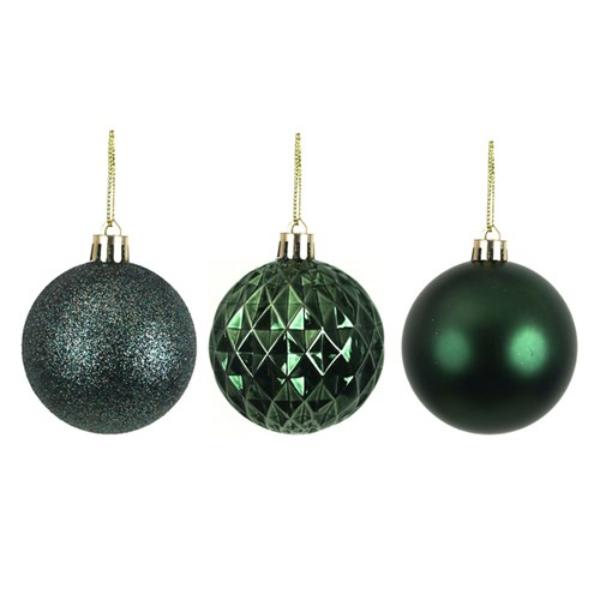 8 Pack Lotus Leaf Green Shatterproof Baubles - 6cm