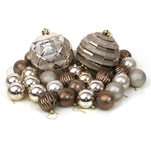 32 Pack Champagne Shatterproof Baubles