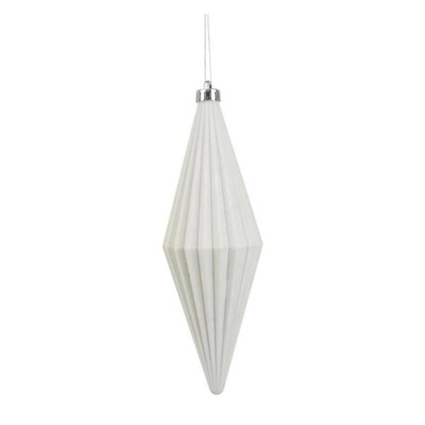 White Flocked Finial - 31cm