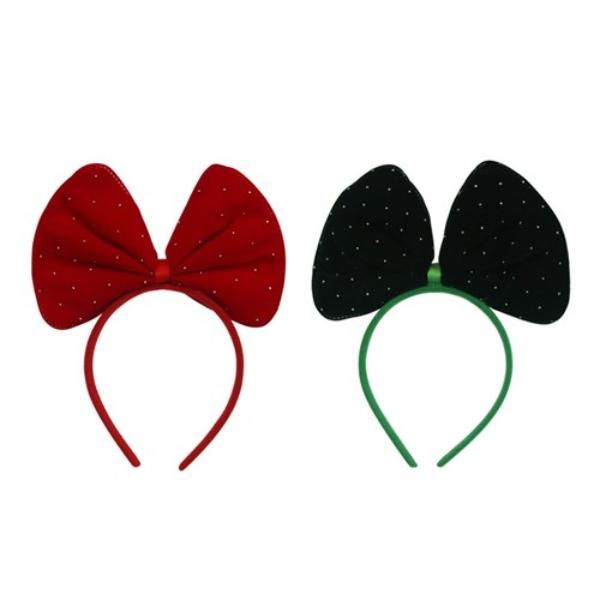Diamante Bow Headband - Assorted