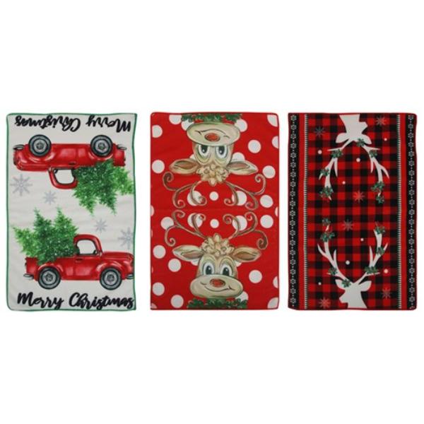 Christmas Designs Tea Towel - Assorted