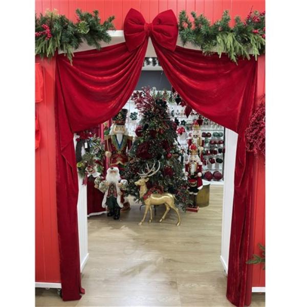 Jumbo Red Velvet Tree Bow - 280cm