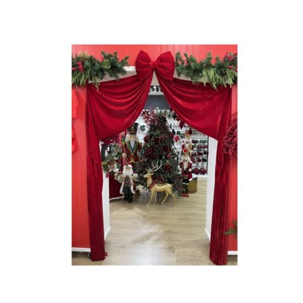XL Red Velvet Tree Bow - 2m