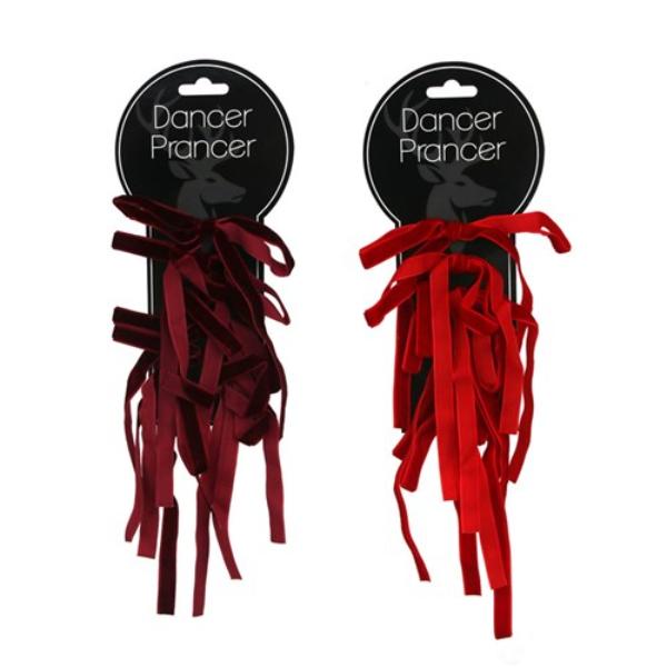 6 Pack Spicy Plum Velvet Bows - 16cm