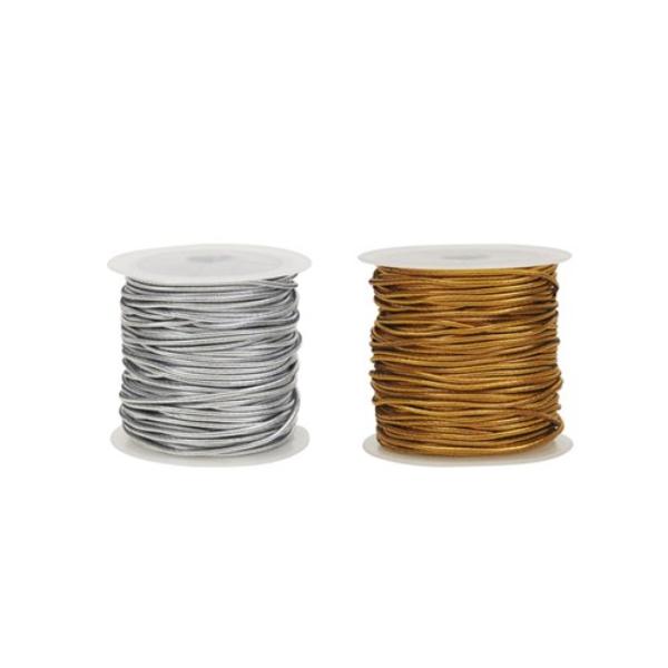 Assorted Metallic Elastic Cord - 9m